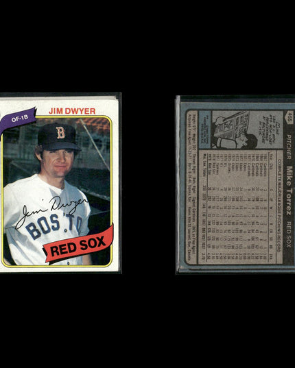 Boston Red Sox 1980 Topps Baseball 44-Card Lot Topps VG