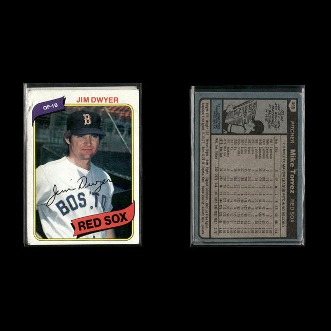 Boston Red Sox 1980 Topps Baseball 44-Card Lot Topps VG