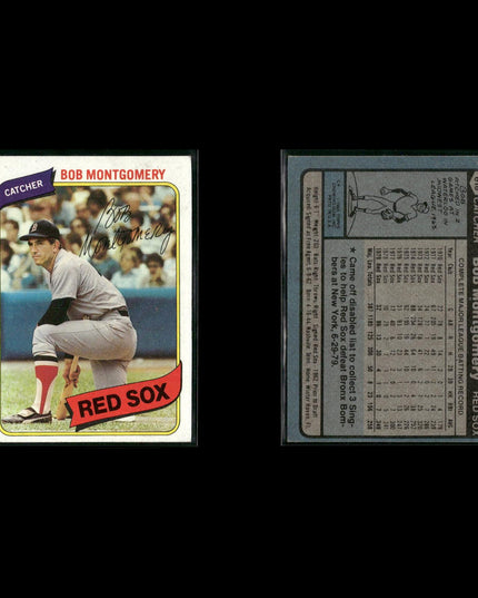 Boston Red Sox 1980 Topps Baseball 44-Card Lot Topps VG