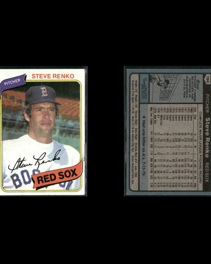 Boston Red Sox 1980 Topps Baseball 44-Card Lot Topps VG