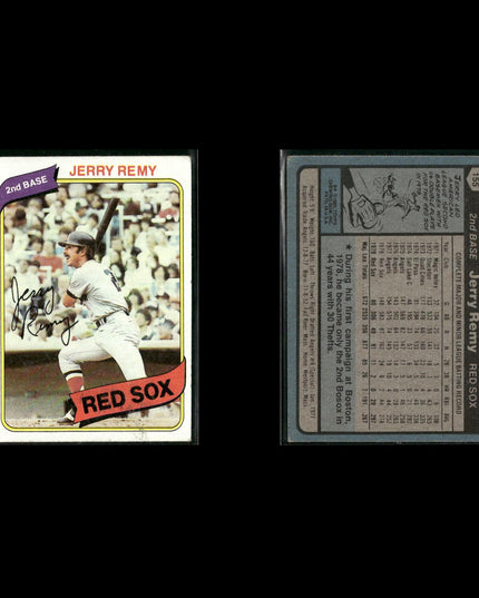 Boston Red Sox 1980 Topps Baseball 44-Card Lot Topps VG
