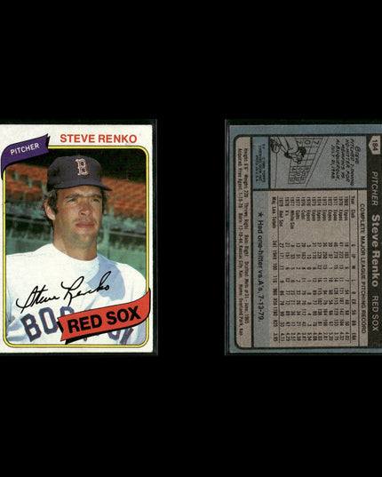 Boston Red Sox 1980 Topps Baseball 44-Card Lot Topps VG