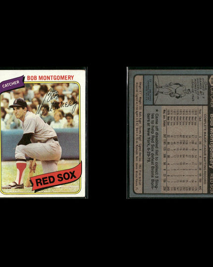 Boston Red Sox 1980 Topps Baseball 44-Card Lot Topps VG