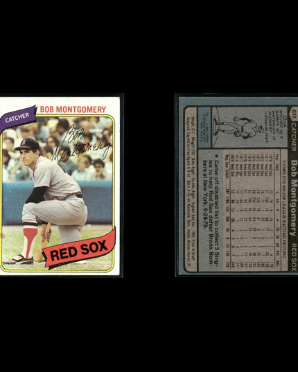 Boston Red Sox 1980 Topps Baseball 44-Card Lot Topps VG
