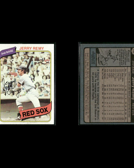 Boston Red Sox 1980 Topps Baseball 44-Card Lot Topps VG