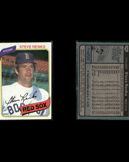 Boston Red Sox 1980 Topps Baseball 44-Card Lot Topps VG