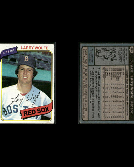 Boston Red Sox 1980 Topps Baseball 44-Card Lot Topps VG