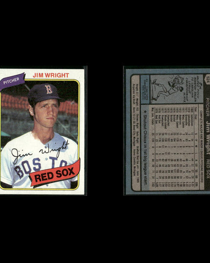 Boston Red Sox 1980 Topps Baseball 44-Card Lot Topps VG