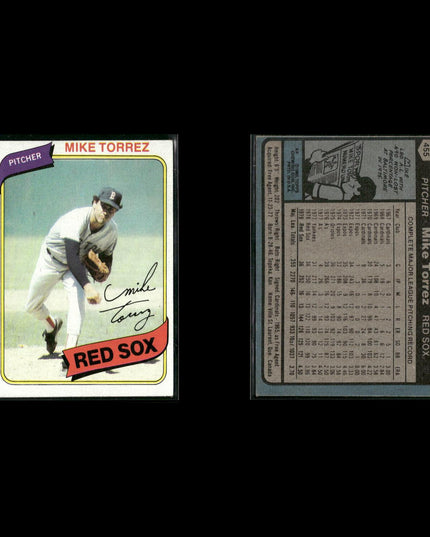 Boston Red Sox 1980 Topps Baseball 44-Card Lot Topps VG