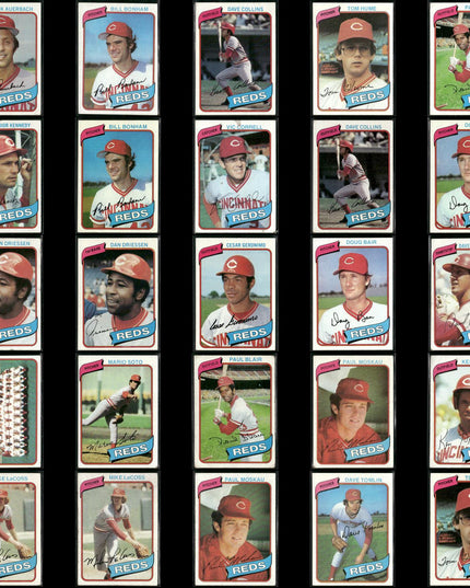 Cincinnati Reds 1980 Topps Baseball 25-Card Lot Topps VG