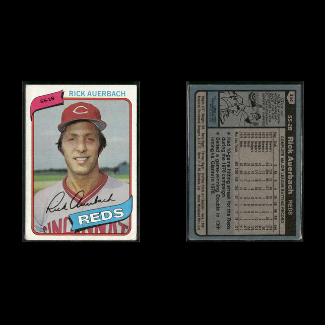 Cincinnati Reds 1980 Topps Baseball 25-Card Lot Topps VG