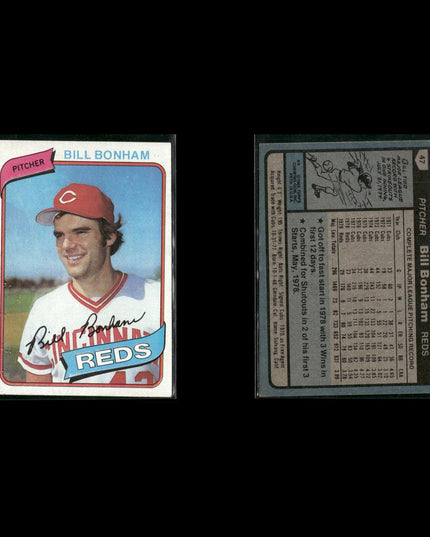 Cincinnati Reds 1980 Topps Baseball 25-Card Lot Topps VG