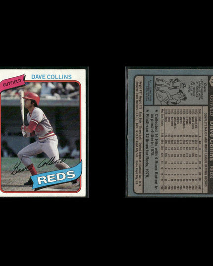 Cincinnati Reds 1980 Topps Baseball 25-Card Lot Topps VG