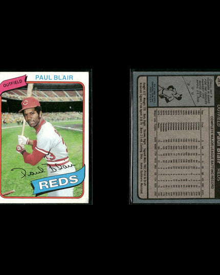 Cincinnati Reds 1980 Topps Baseball 25-Card Lot Topps VG