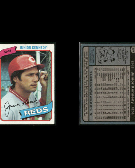 Cincinnati Reds 1980 Topps Baseball 25-Card Lot Topps VG