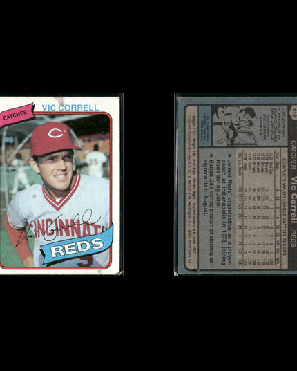 Cincinnati Reds 1980 Topps Baseball 25-Card Lot Topps VG