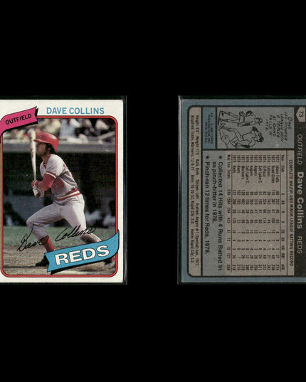 Cincinnati Reds 1980 Topps Baseball 25-Card Lot Topps VG