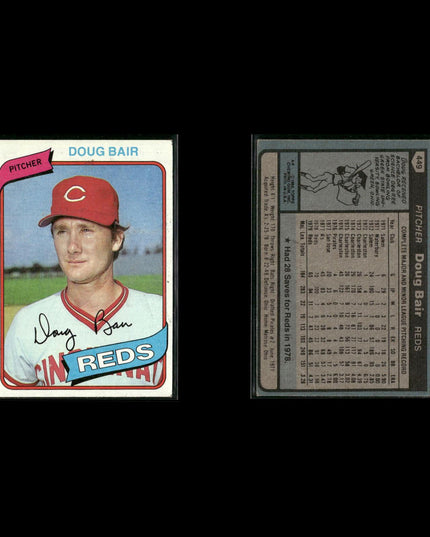 Cincinnati Reds 1980 Topps Baseball 25-Card Lot Topps VG