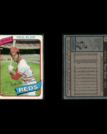 Cincinnati Reds 1980 Topps Baseball 25-Card Lot Topps VG