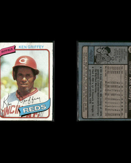 Cincinnati Reds 1980 Topps Baseball 25-Card Lot Topps VG
