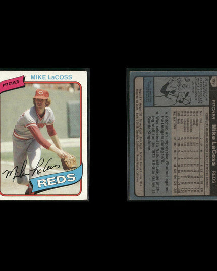Cincinnati Reds 1980 Topps Baseball 25-Card Lot Topps VG
