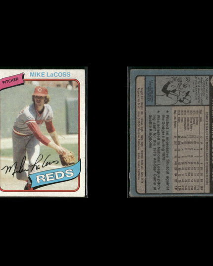 Cincinnati Reds 1980 Topps Baseball 25-Card Lot Topps VG