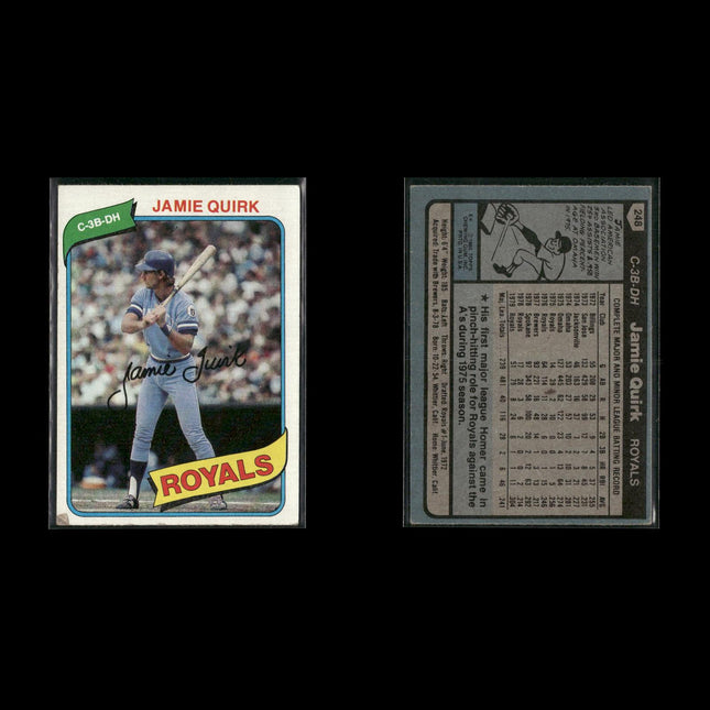 Kansas City Royals 1980 Topps Baseball 49-Card Lot Topps VG
