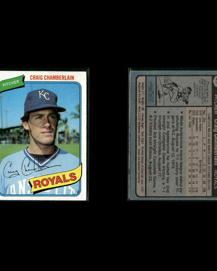 Kansas City Royals 1980 Topps Baseball 49-Card Lot Topps VG