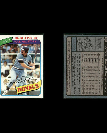 Kansas City Royals 1980 Topps Baseball 49-Card Lot Topps VG