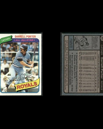 Kansas City Royals 1980 Topps Baseball 49-Card Lot Topps VG