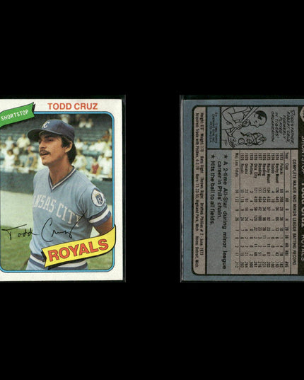 Kansas City Royals 1980 Topps Baseball 49-Card Lot Topps VG