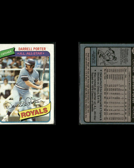 Kansas City Royals 1980 Topps Baseball 49-Card Lot Topps VG