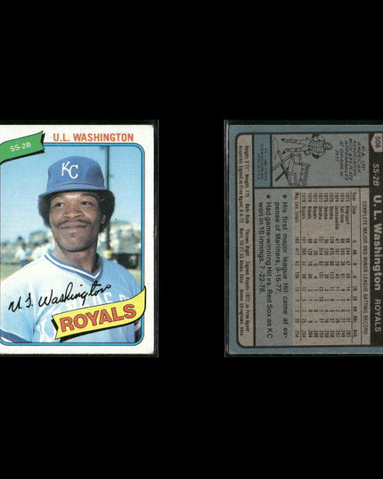 Kansas City Royals 1980 Topps Baseball 49-Card Lot Topps VG