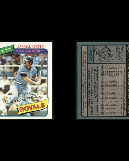 Kansas City Royals 1980 Topps Baseball 49-Card Lot Topps VG