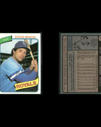 Kansas City Royals 1980 Topps Baseball 49-Card Lot Topps VG