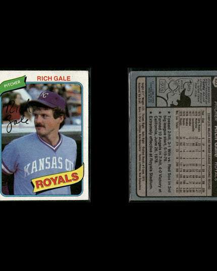 Kansas City Royals 1980 Topps Baseball 49-Card Lot Topps VG