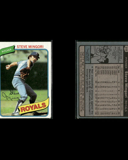 Kansas City Royals 1980 Topps Baseball 49-Card Lot Topps VG