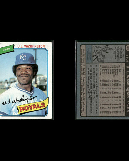 Kansas City Royals 1980 Topps Baseball 49-Card Lot Topps VG