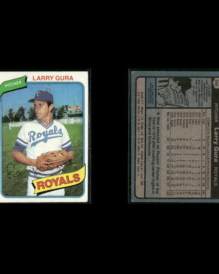 Kansas City Royals 1980 Topps Baseball 49-Card Lot Topps VG
