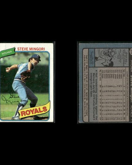 Kansas City Royals 1980 Topps Baseball 49-Card Lot Topps VG