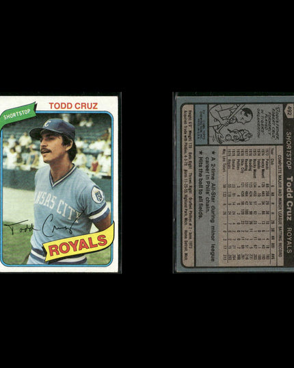 Kansas City Royals 1980 Topps Baseball 49-Card Lot Topps VG