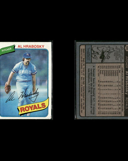 Kansas City Royals 1980 Topps Baseball 49-Card Lot Topps VG
