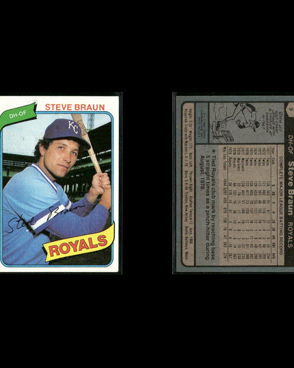 Kansas City Royals 1980 Topps Baseball 49-Card Lot Topps VG