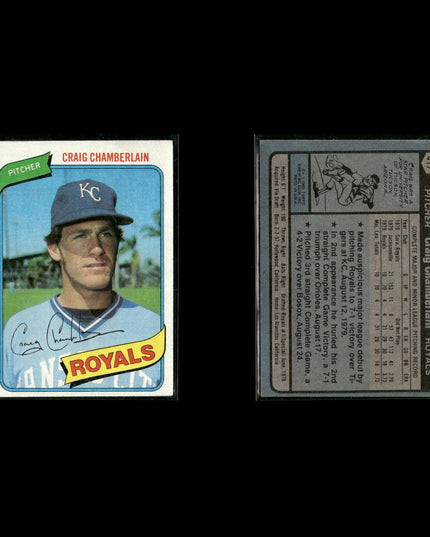 Kansas City Royals 1980 Topps Baseball 49-Card Lot Topps VG