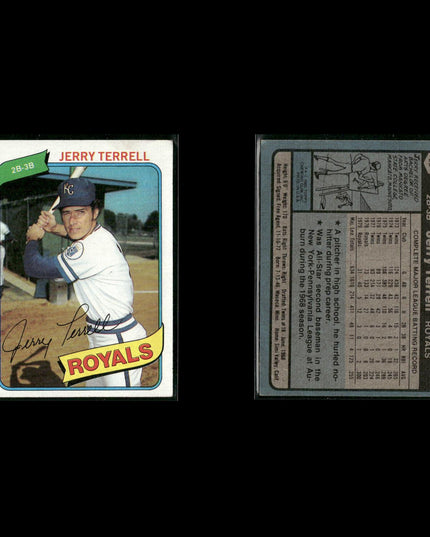 Kansas City Royals 1980 Topps Baseball 49-Card Lot Topps VG