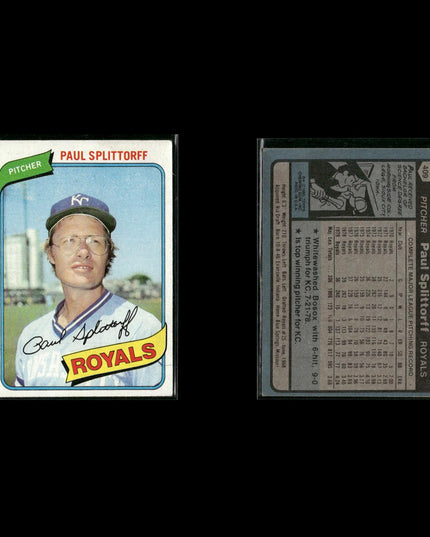 Kansas City Royals 1980 Topps Baseball 49-Card Lot Topps VG