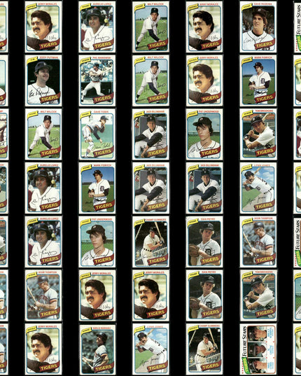 Detroit Tigers 1980 Topps Baseball 49-Card Lot Topps VG