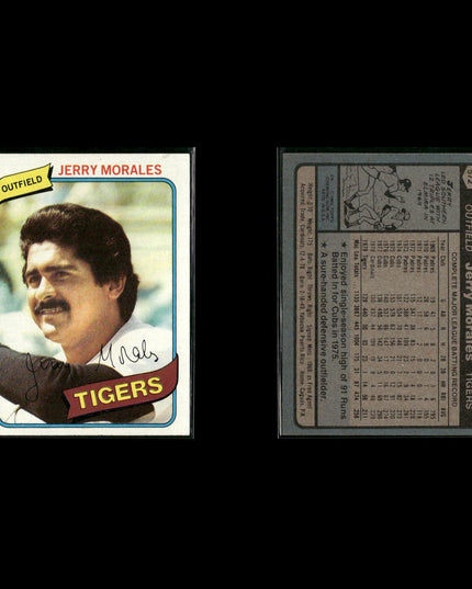 Detroit Tigers 1980 Topps Baseball 49-Card Lot Topps VG