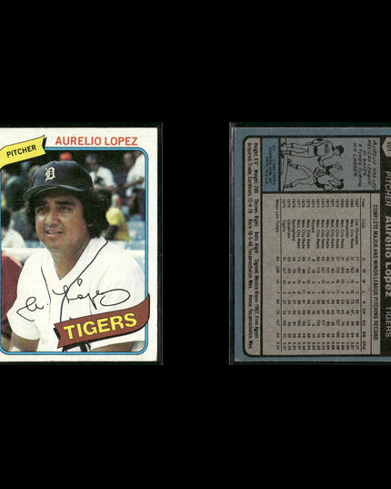 Detroit Tigers 1980 Topps Baseball 49-Card Lot Topps VG