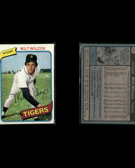 Detroit Tigers 1980 Topps Baseball 49-Card Lot Topps VG